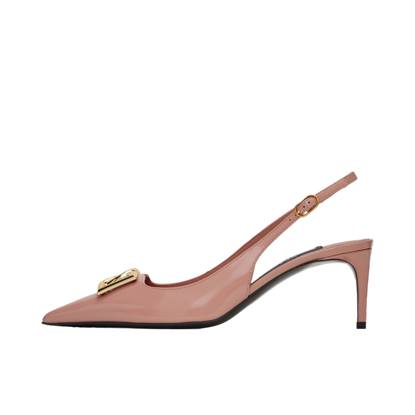 Sneakers og sko Dolce & Gabbana Dolce&Gabbana Polished Calfskin Slingback Heels Lyserød | CG0894 A1037