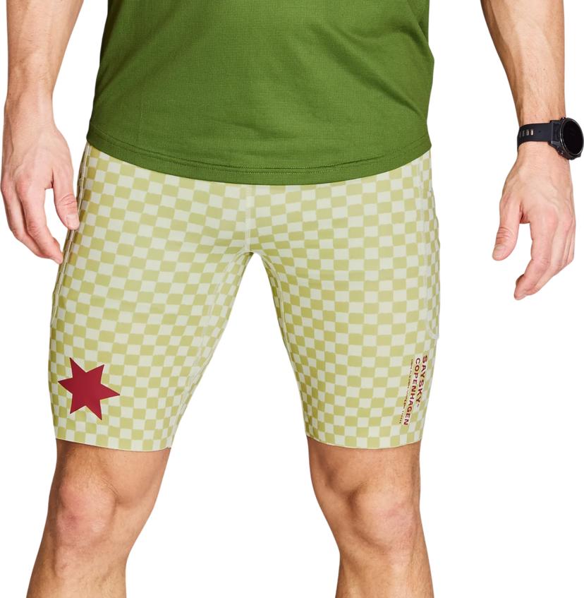 Shorts Saysky Saysky Checker Combat+ 9" Short Tights Gul | nmrst31c1034