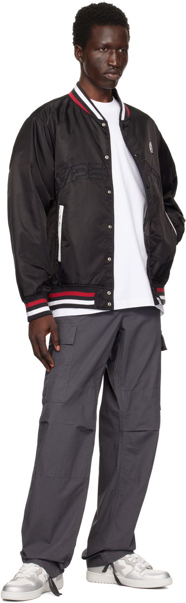 Bomberjakke AAPE by A Bathing Ape AAPE by A Bathing Ape 'AAPE Now' Bomber Jacket Sort | AAPJKM7656XXNBKX, 3