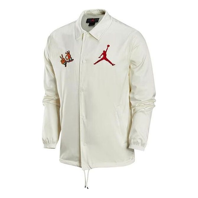 Vindjakke Jordan Jordan Coach Jacket Hvid | FJ7709-133