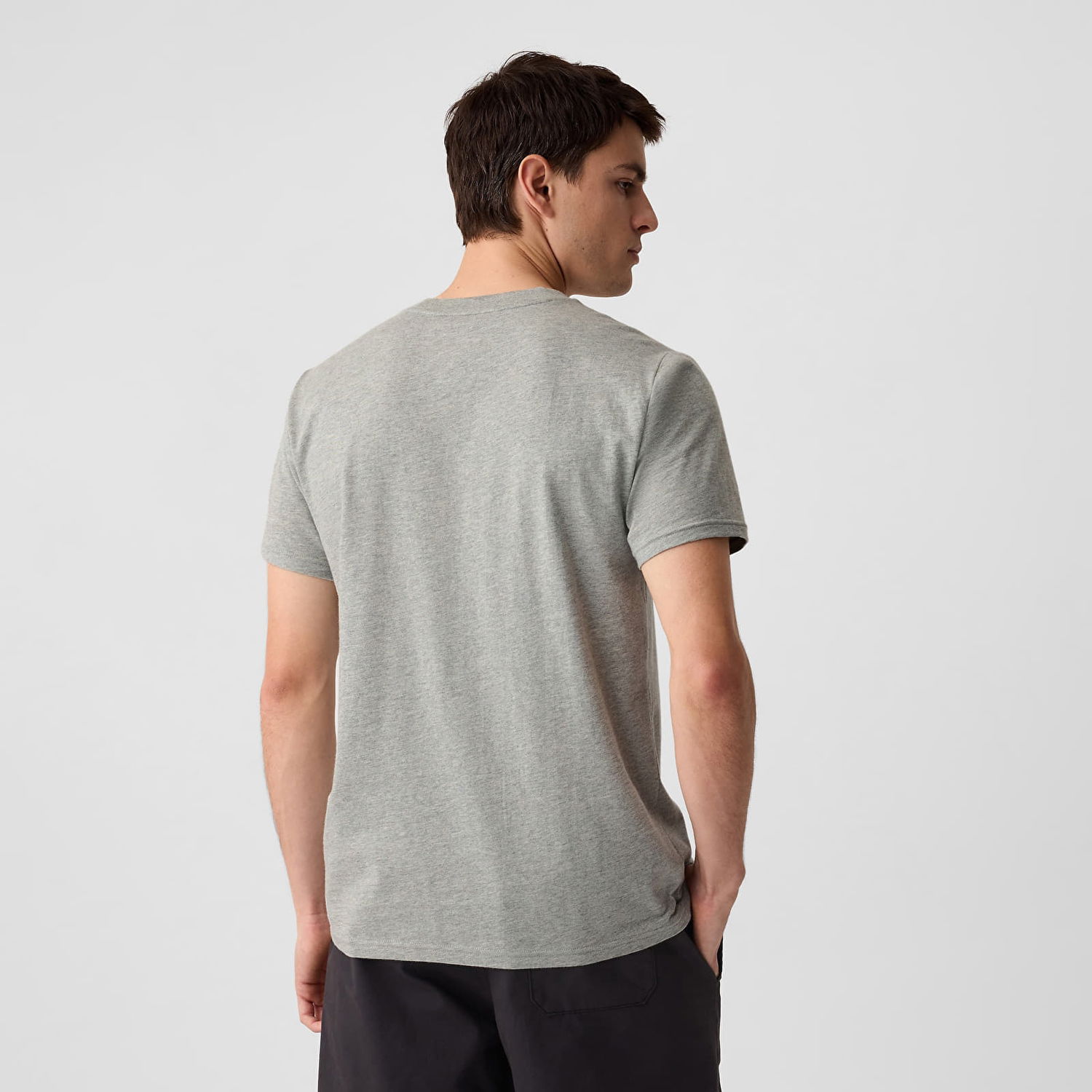 T-shirt GAP T-shirt Logo Pocket Tee Grey Heather S Grå | 857901-08, 1