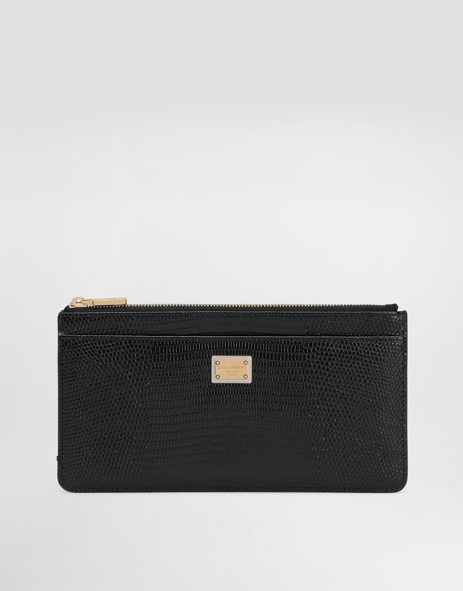 Tegnebog Dolce & Gabbana Dolce & Gabbana Iguana-Print Leather Card Holder Sort | BI1265A109580999, 0