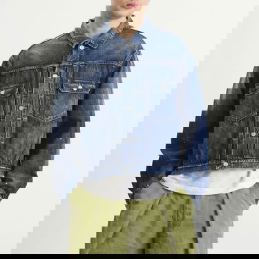 Jakke visvim Social Sculpture 101 Paint Splatter Denim Jacket Blå | 0125205006002-DEN, 2