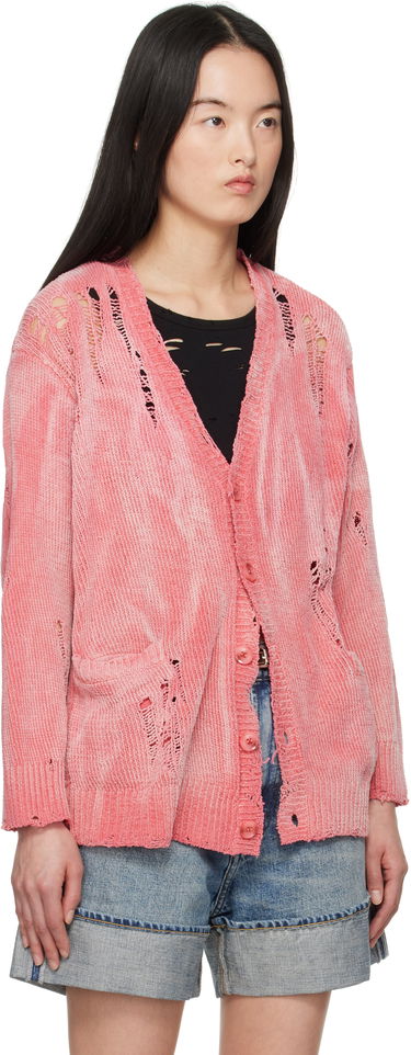 Sweater R13 R13 Distressed Boyfriend Cardigan Lyserød | R13WY237-Y201B, 1