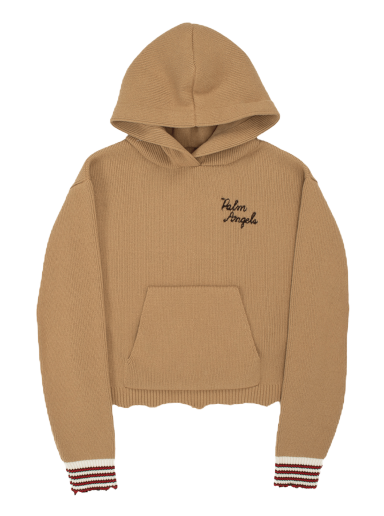 Sweatshirt Palm Angels Angel Hoodie Beige | PWHA047F22KNI0016010
