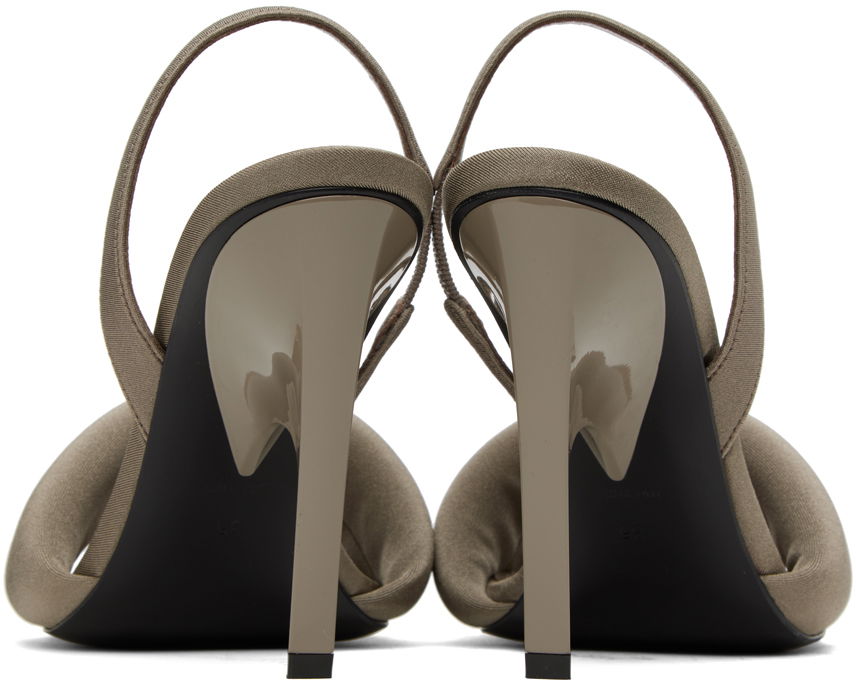 Tilbehør The Attico Attico Rem Heeled Slingback Sandals Grå | 237WS522 PA45, 1