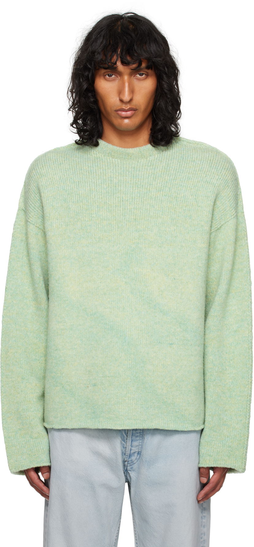 Sweater The Row Mumford Wool Blend Crewneck Sweater Grøn | 810-Y845
