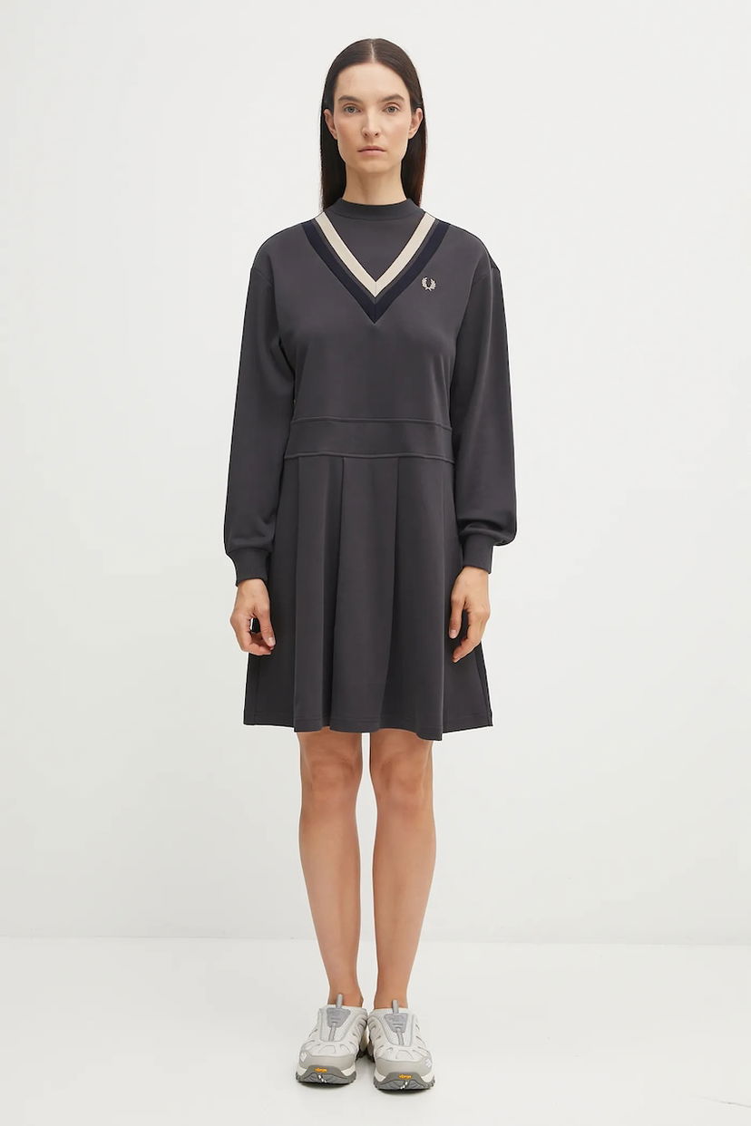 Kjole Fred Perry Fred Perry Mini Dress Grå | D1178