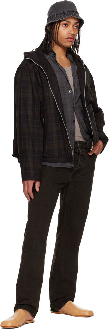 Puffer jakke OUR LEGACY Our Legacy Riviera Plaid Jacket Brun | M2251RBSC, 3
