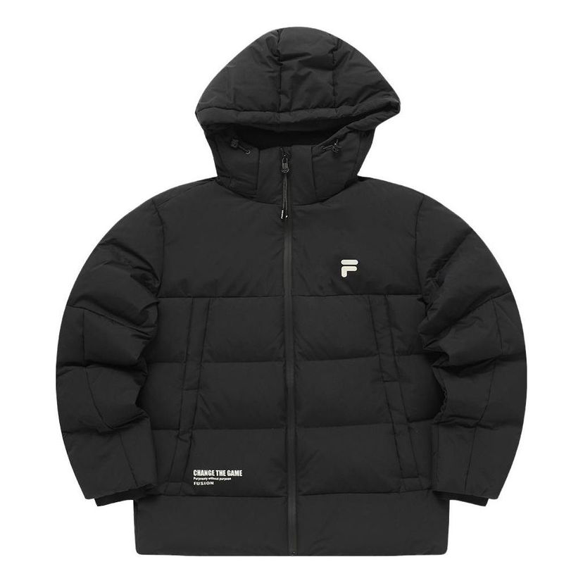 Puffer jakke FILA Fusion Hooded Down Jacket Sort | T11M341903A-BK