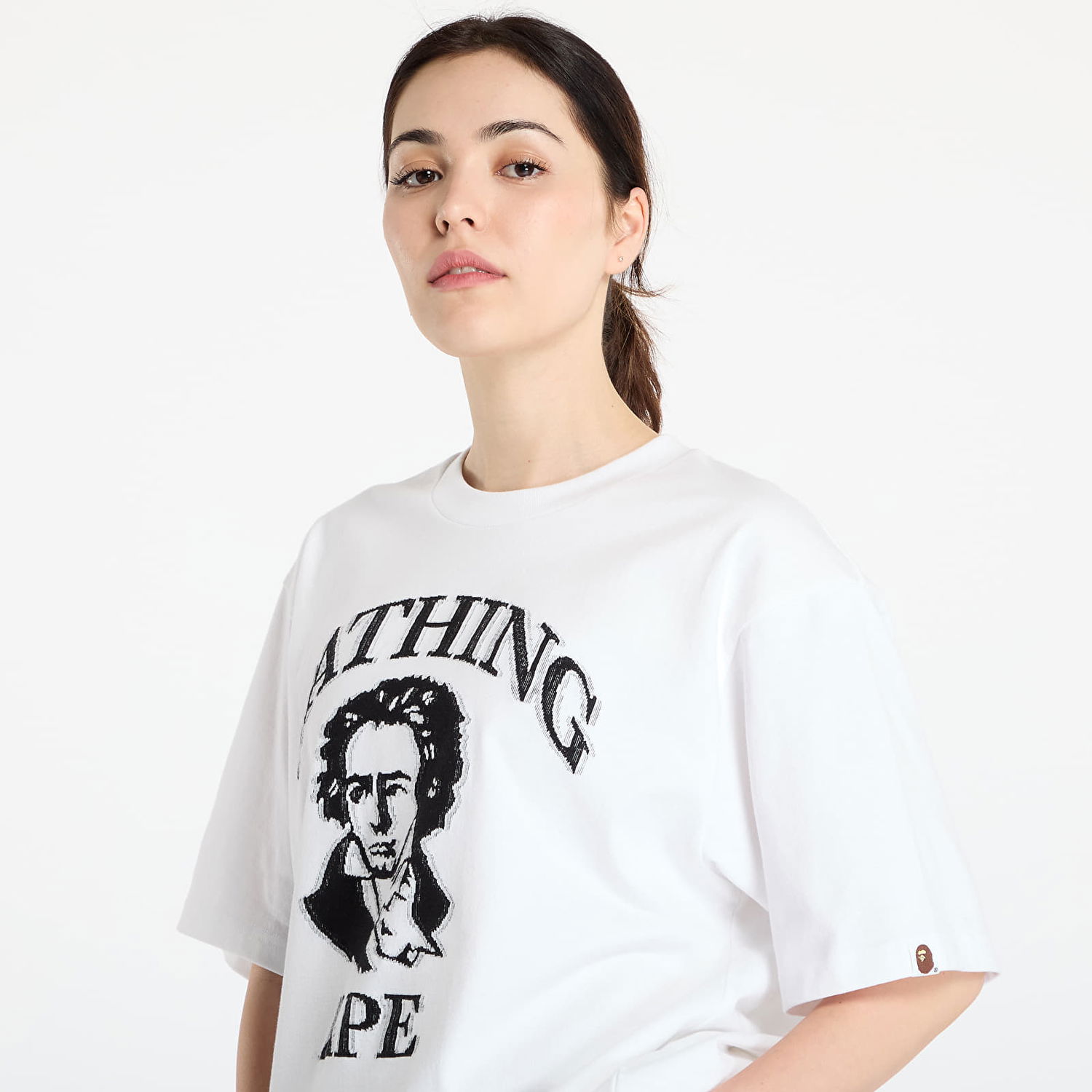 T-shirt BAPE A BATHING APE Beethoven Graphic Relaxed Fit T-Shirt Hvid | 001CSL301340MWHT, 1