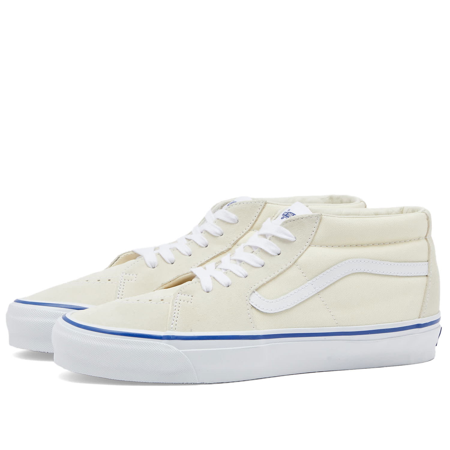 Sneakers og sko Vans Men's Sk8-Mid Reissue 83 Sneakers in Lx Off White, Size UK 10 | END. Clothing Beige | VN000CQQOFW, 0