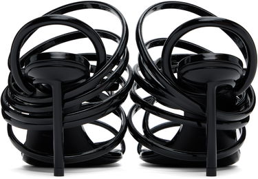 Sneakers og sko Alaïa ALAÏA Glossy Multistrap Stiletto Heel Sandals Sort | AA3S118TK049, 1