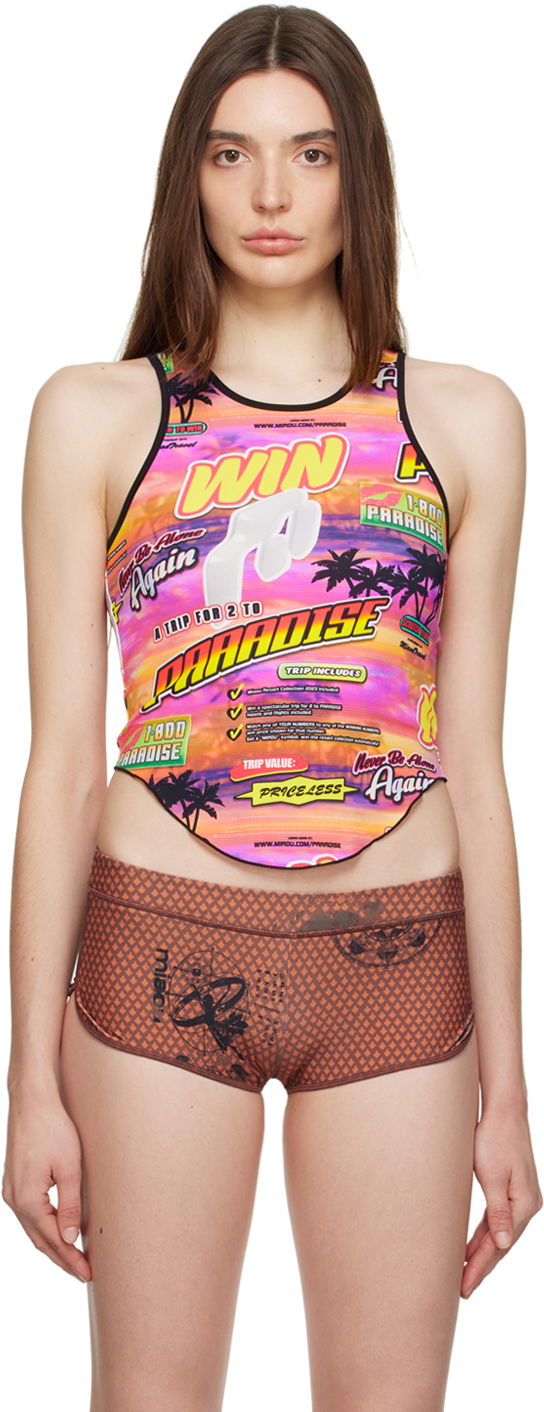 Tanktop Miaou Miaou Jinx Paradise Print Tank Top Flerfarvet | 7044TKLOT