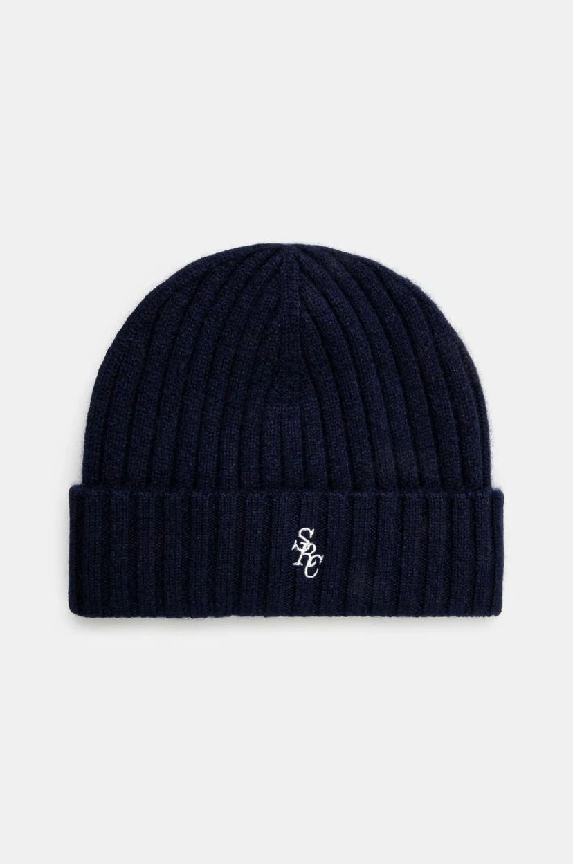 Beanie Sporty & Rich Wool Cashmere Beanie Mørkeblå | AC066506302BL32
