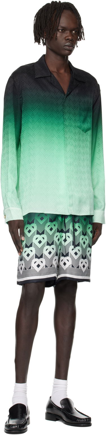 Skjorte Casablanca Casablanca Ping Pong Silk Long Sleeve Shirt Grøn | U-MPF25-SH-006-03, 3