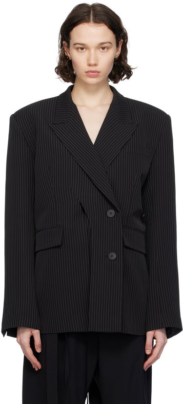 Jakke Ottolinger Ottolinger Split Pinstripe Blazer Sort | 2301612, 0