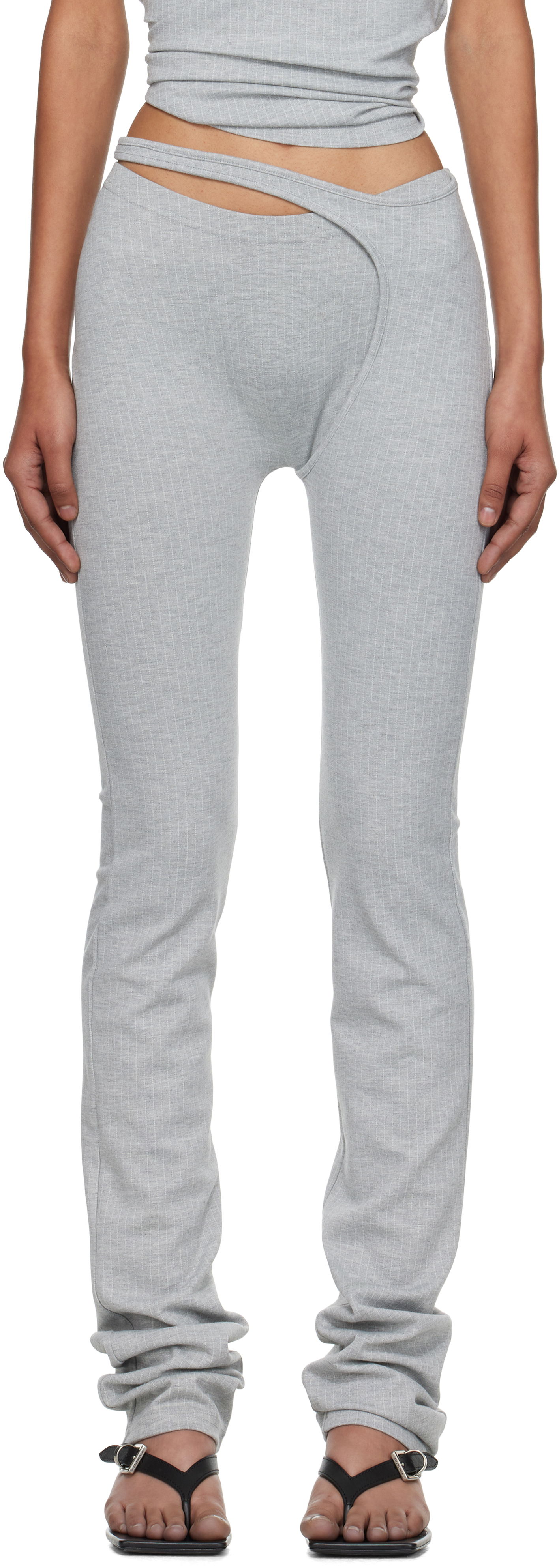 Leggings Ottolinger Ottolinger Ada Pinstriped Leggings Grå | 102-800603-04, 0