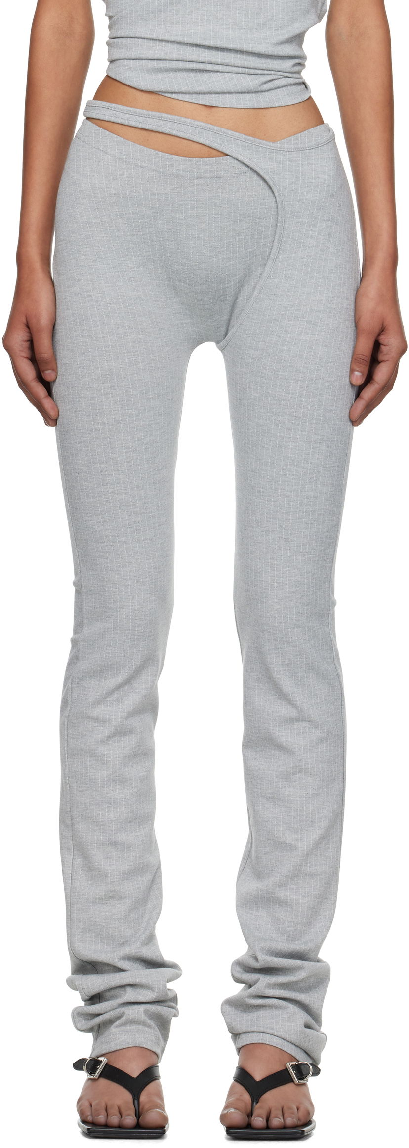 Leggings Ottolinger Ottolinger Ada Pinstriped Leggings Grå | 102-800603-04