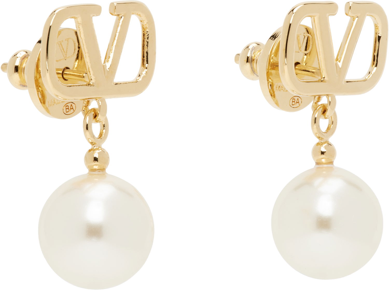 Øreringe Valentino Valentino Garavani VLogo Signature Pearl Drop Earrings Metalisk | 6W2J0E36UXM, 1