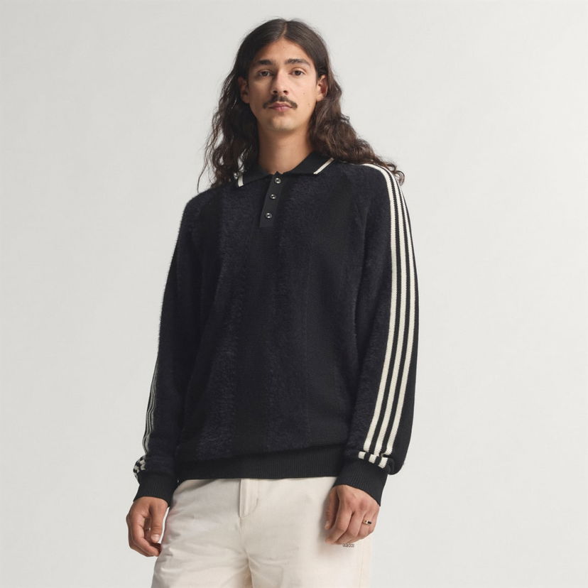 Polo skjorte adidas Performance Knitted Polo Shirt Sort | JX3835