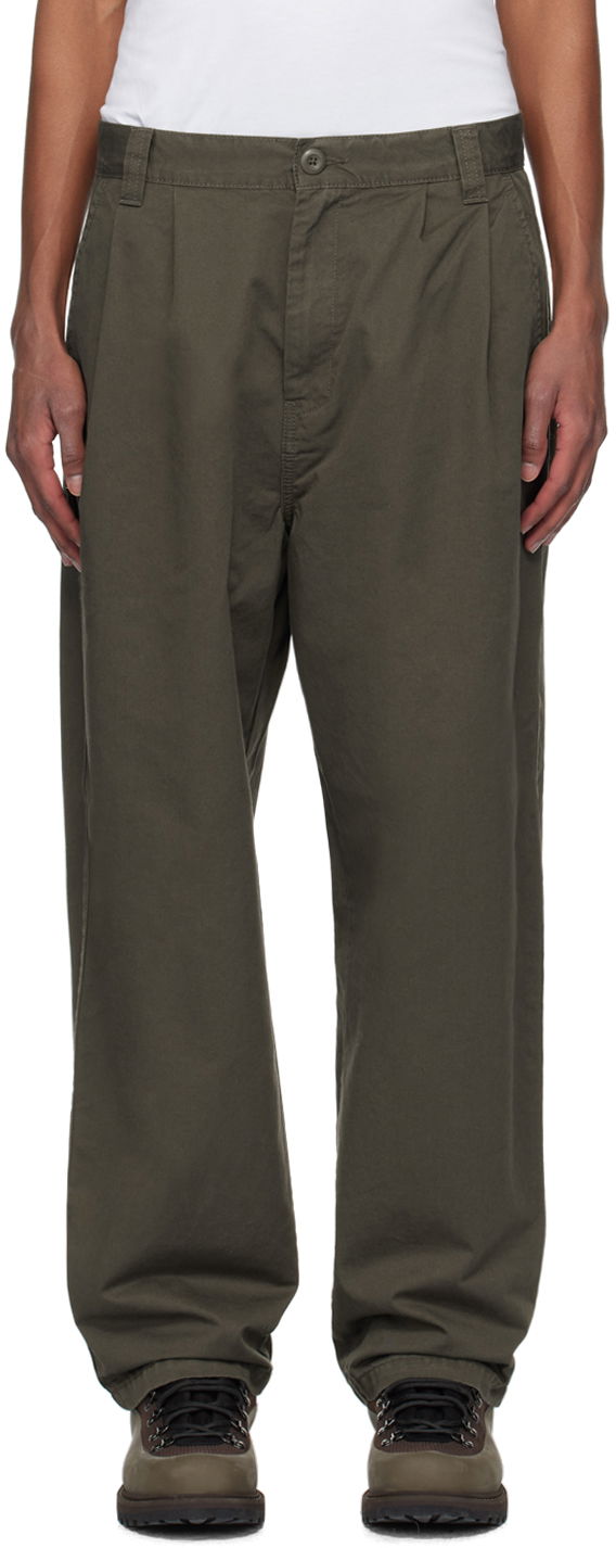 Bukser Carhartt WIP Merrick Relaxed Fit Cotton-Twill Trousers Grøn | I033759