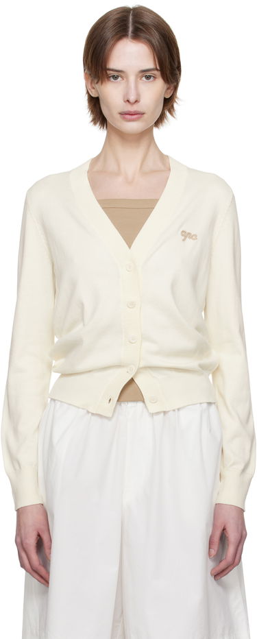 Sweater A.P.C. A.P.C. Berangere Cardigan Hvid | COGDK-F22318, 0