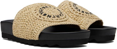 Sneakers og sko Stella McCartney Elyse Raffia Logo Slides Sort | 810387AFACL0, 3