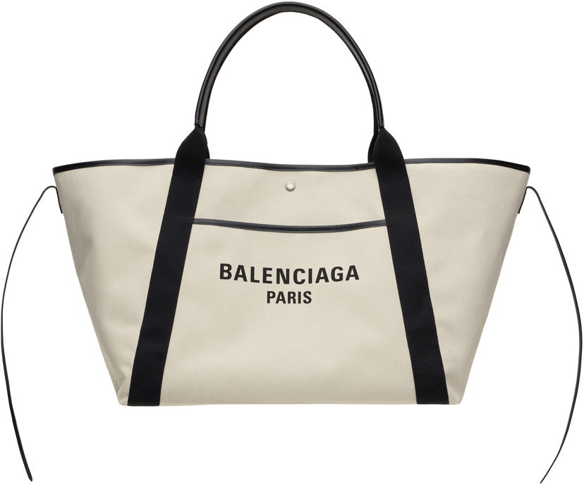 Mulepose Balenciaga Biarritz Large Canvas Tote Bag Beige | 805116 2ABBN