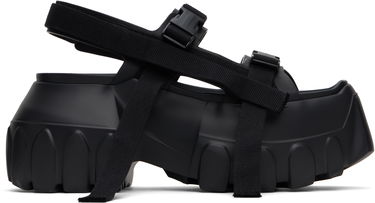 Sneakers og sko Rick Owens Rick Owens Hollywood Mega Tractor Sandals Sort | RU01E5866 LOO, 0