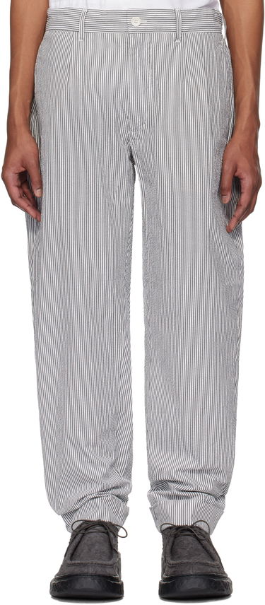 Bukser Engineered Garments Engineered Garments Andover Striped Trousers Hvid | 25S1F001, 0
