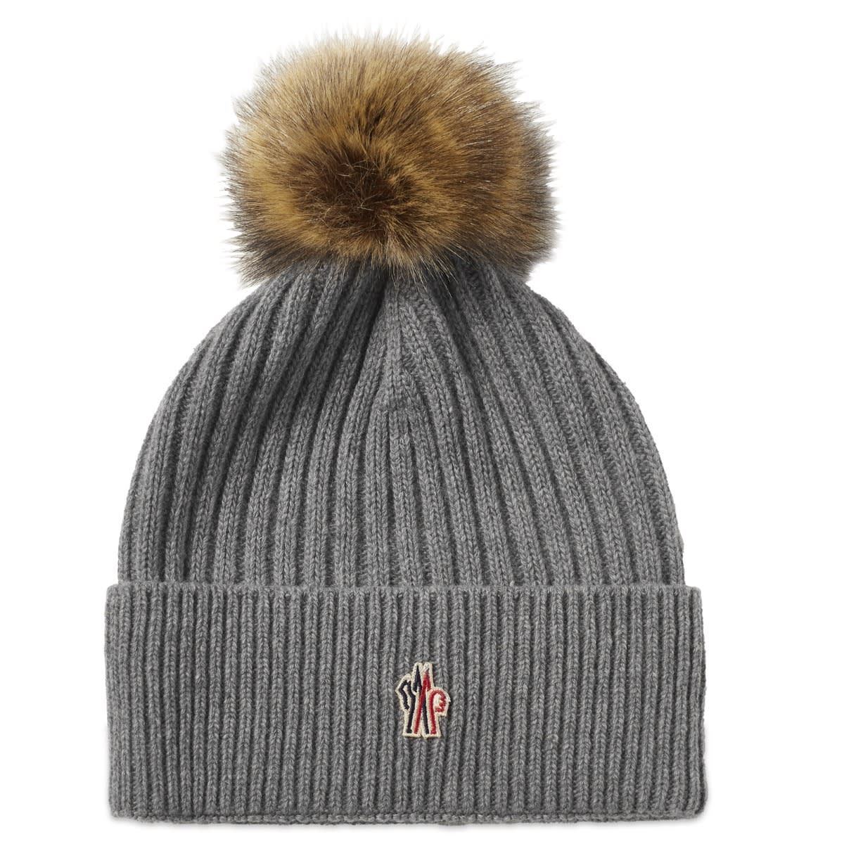 Beanie Moncler Grenoble With Logo Grey Grå | 3B000-19-M1213-986, 0