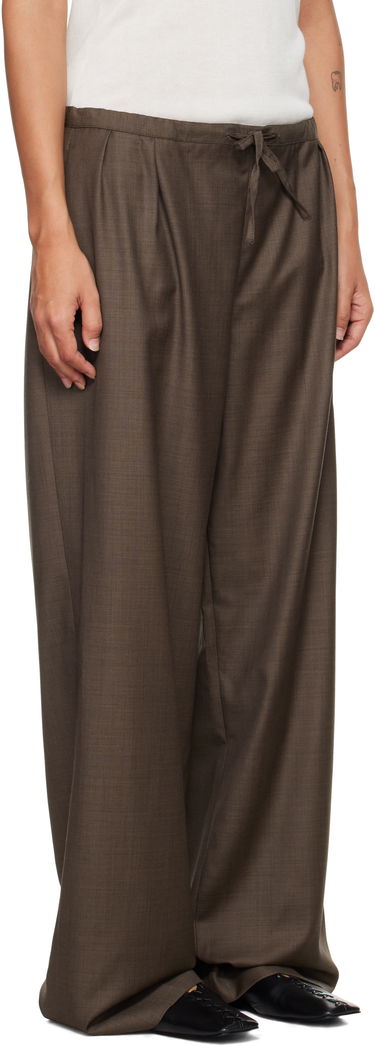 Bukser Loulou de Saison Loulou de Saison Cove Elastic Waisted Trousers Brun | COVE LDS, 1
