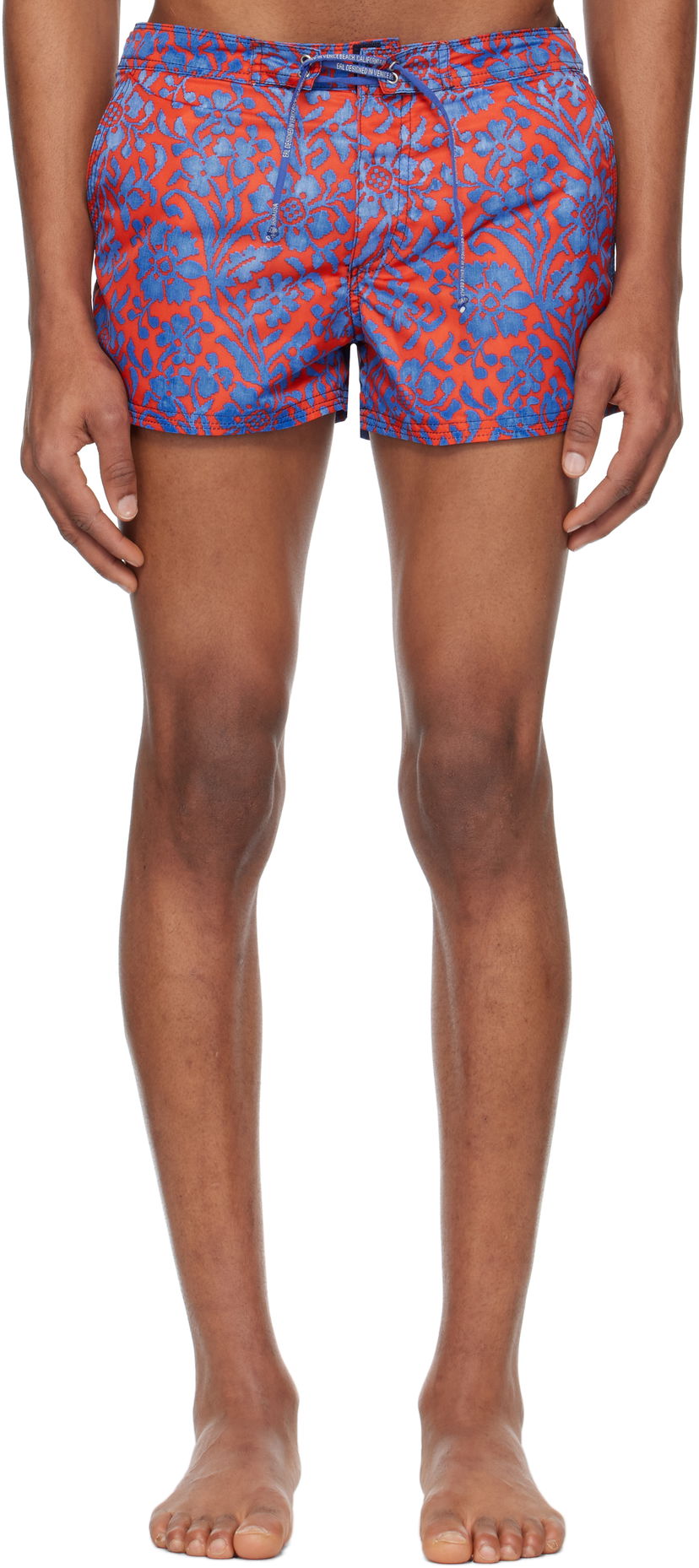 Badetøj ERL ERL Printed Nylon Swim Shorts Rød | ERL10UW06
