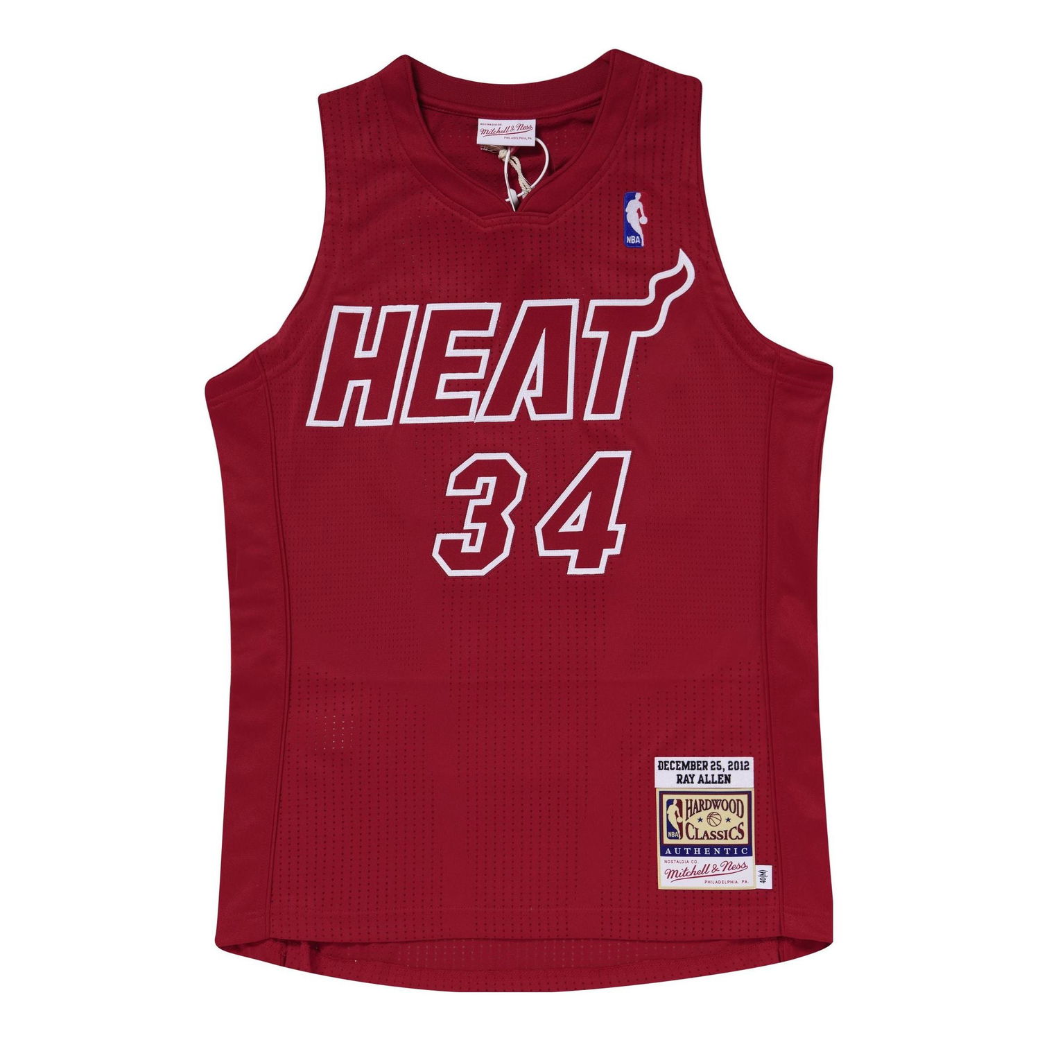 Jersey Mitchell & Ness Authentic Miami Heat Ray Allen 2012-13 Jersey Rød | AJY44973-MHE12RALSCAR, 0