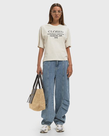 T-shirt CLOSED Relaxed Fit Graphic T-Shirt Beige | C95203-40L-PR-201, 1