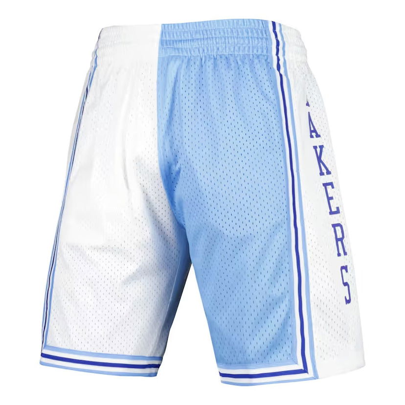 Shorts Mitchell & Ness Mitchell & Ness NBA Split Swingman Lakers 1996 Shorts Blå | SMSH4855-LAL96PPPBLWH