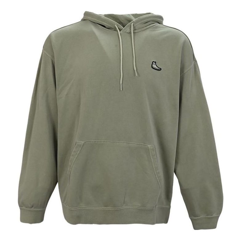 Sweatshirt Converse Go To Embroidered Patch Hoodie Grøn | 10025456-A05