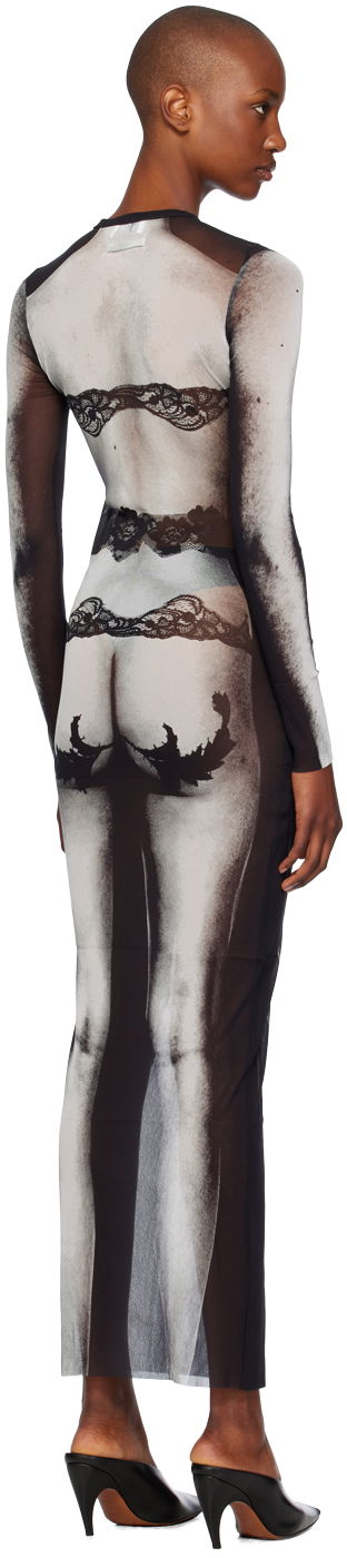 Kjole Jean Paul Gaultier Gaultier Printed Mesh Maxi Dress Flerfarvet | 24/31-F-RO269-T564-000201, 2