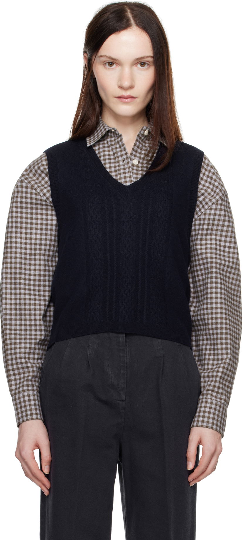 Vest A.P.C. Coco Knit Vest Mørkeblå | WVBDV-F22326
