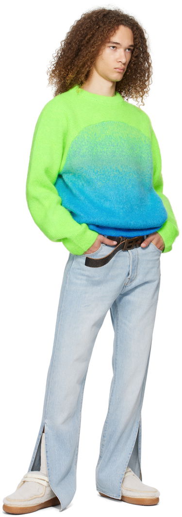 Sweater ERL Gradient Knit Sweater Grøn | ERL07N001, 3