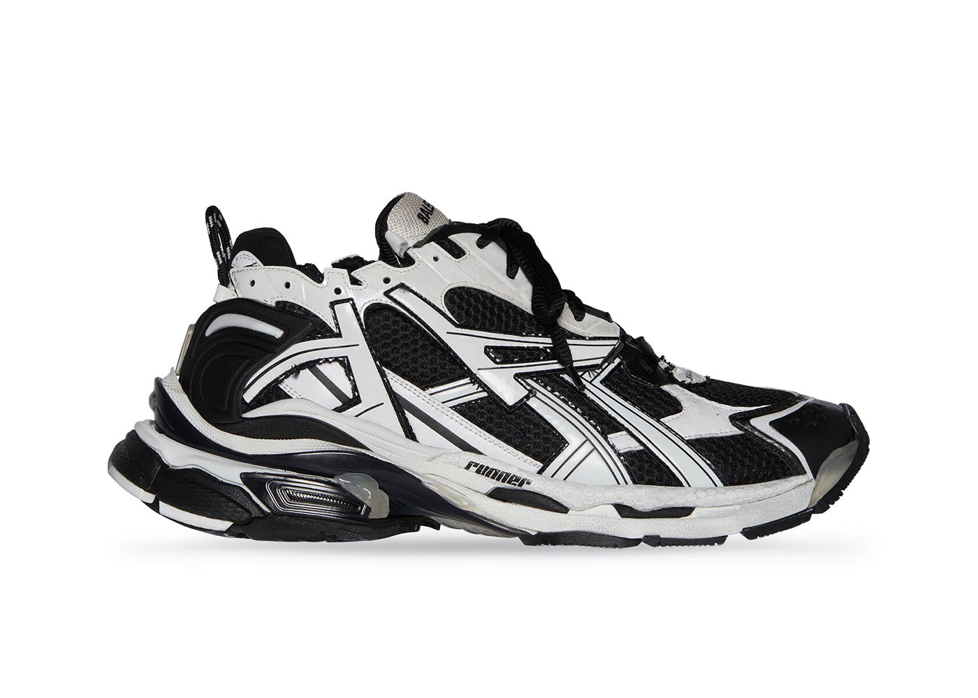 Sneakers og sko Balenciaga Runner White Black White W Sort | 677402W3RB29010, 0