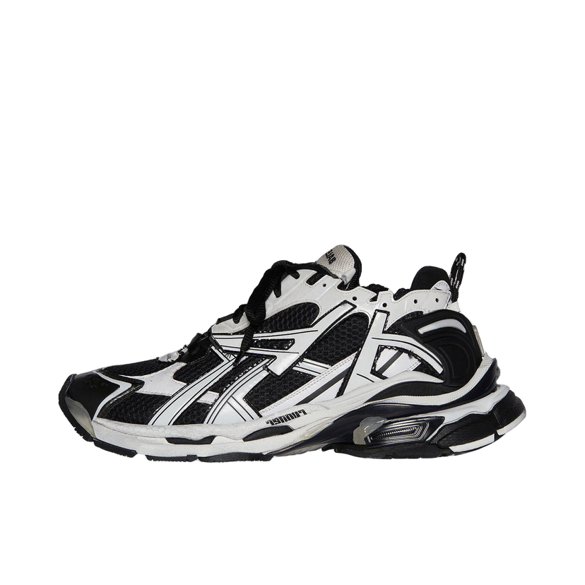Sneakers og sko Balenciaga Runner White Black White W Sort | 677402W3RB29010