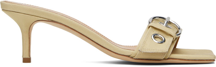 Tilbehør Aeyde Aeyde Ilvy Eyelet Grosgrain Mules Beige | A11-HS-GAIS55TB188-SS25-957-069