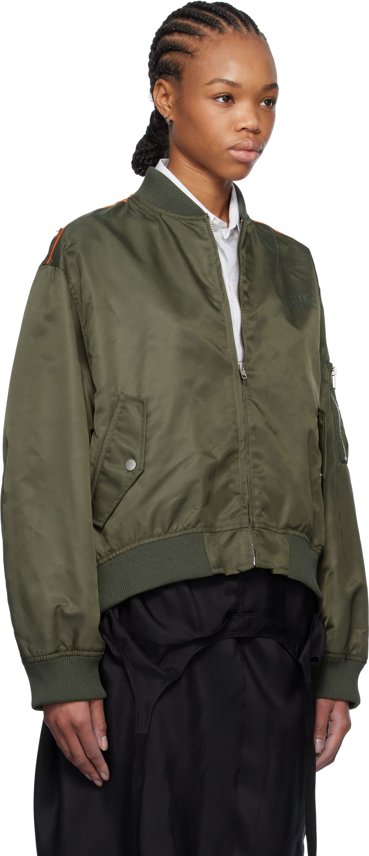 Bomberjakke Maison Margiela MM6 Maison Margiela Spliced Bomber Jacket Grøn | S52AM0315 M35257, 1
