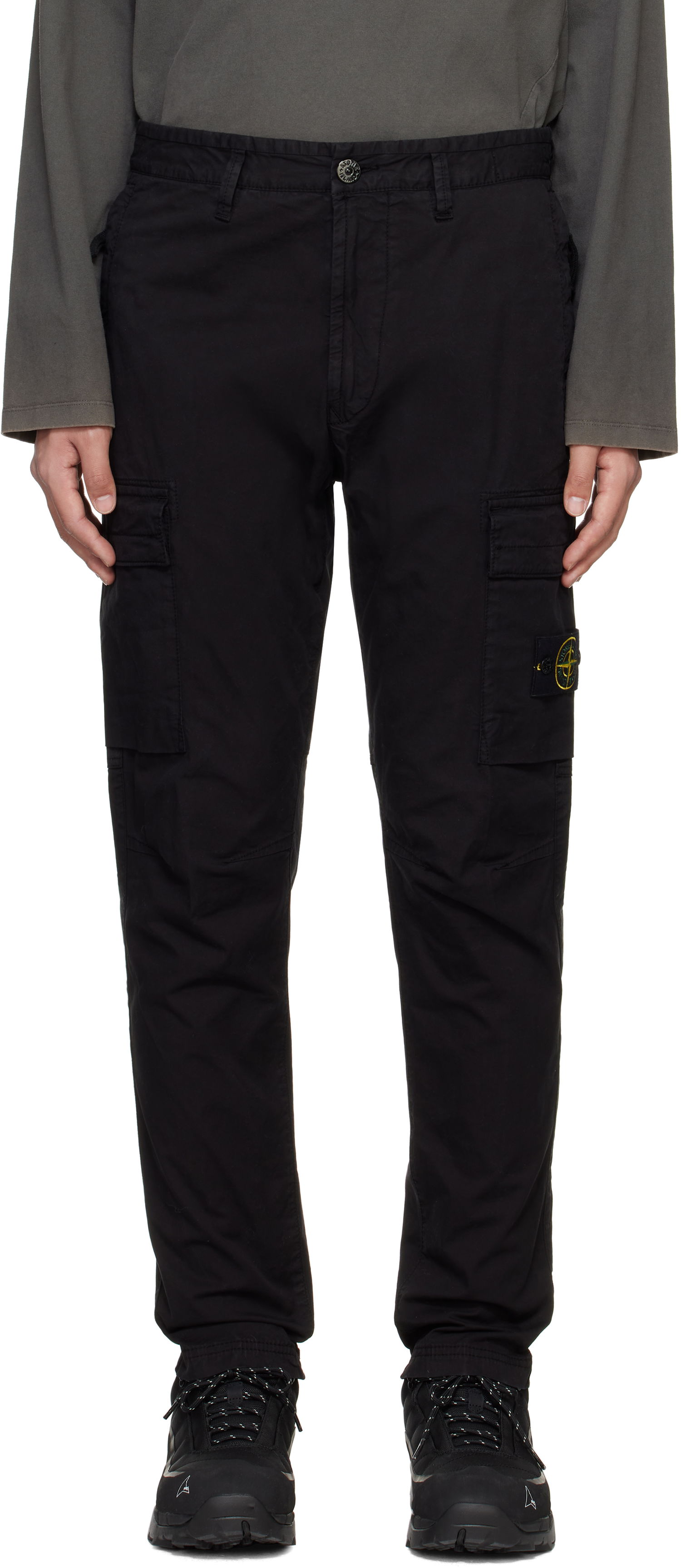Cargo bukser Stone Island Stone Island Supima Cotton Twill Stretch-TC Cargo Pants Sort | K1S153100304S0010, 0