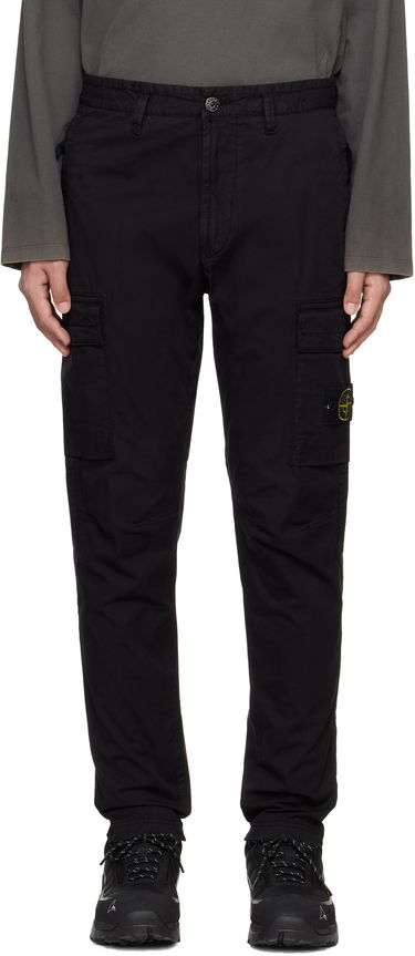 Cargo bukser Stone Island Stone Island Supima Cotton Twill Stretch-TC Cargo Pants Sort | K1S153100304S0010, 0