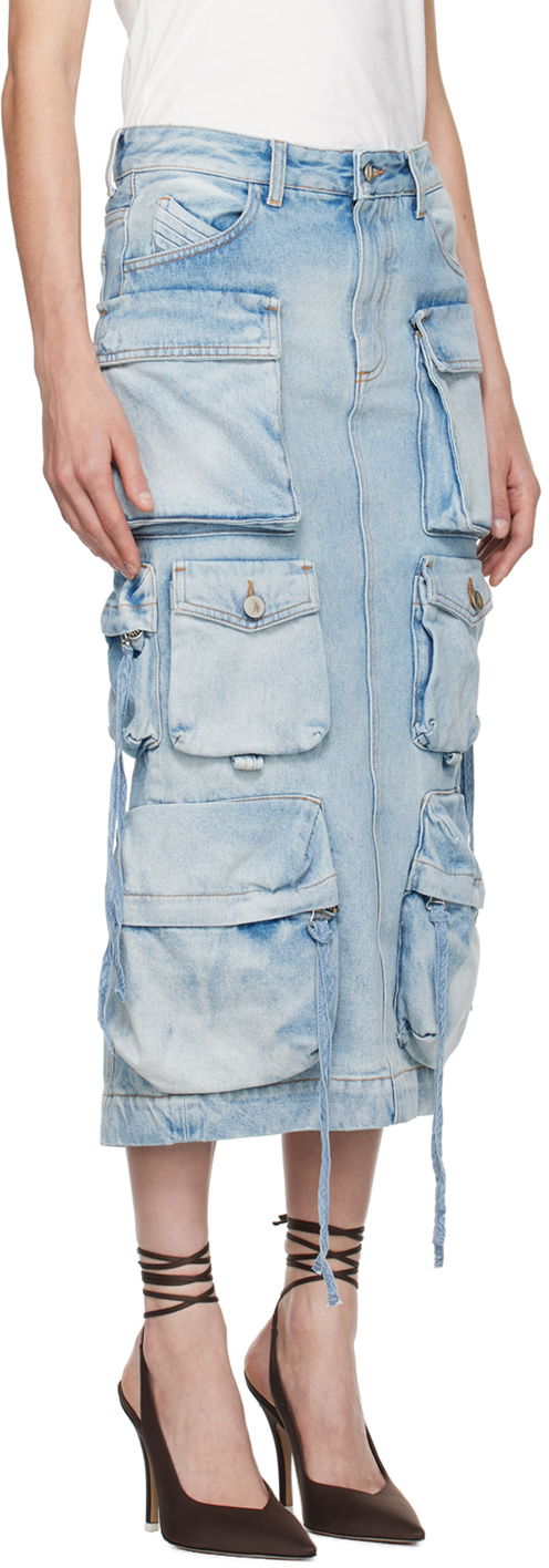 Nederdel The Attico Attico Pocket Denim Midi Skirt Blå | 241WCS189 D073, 1