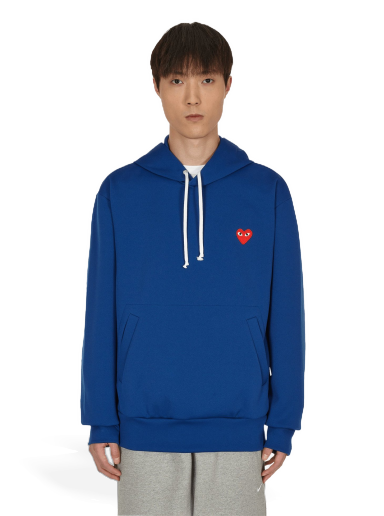 Sweatshirt Comme des Garçons Heart Patch Hoodie Mørkeblå | P1T174 2