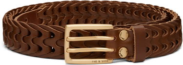 Bælter rag & bone Rag & Bone Mini Woven Leather Belt Brun | MIA22S1006PO06, 0